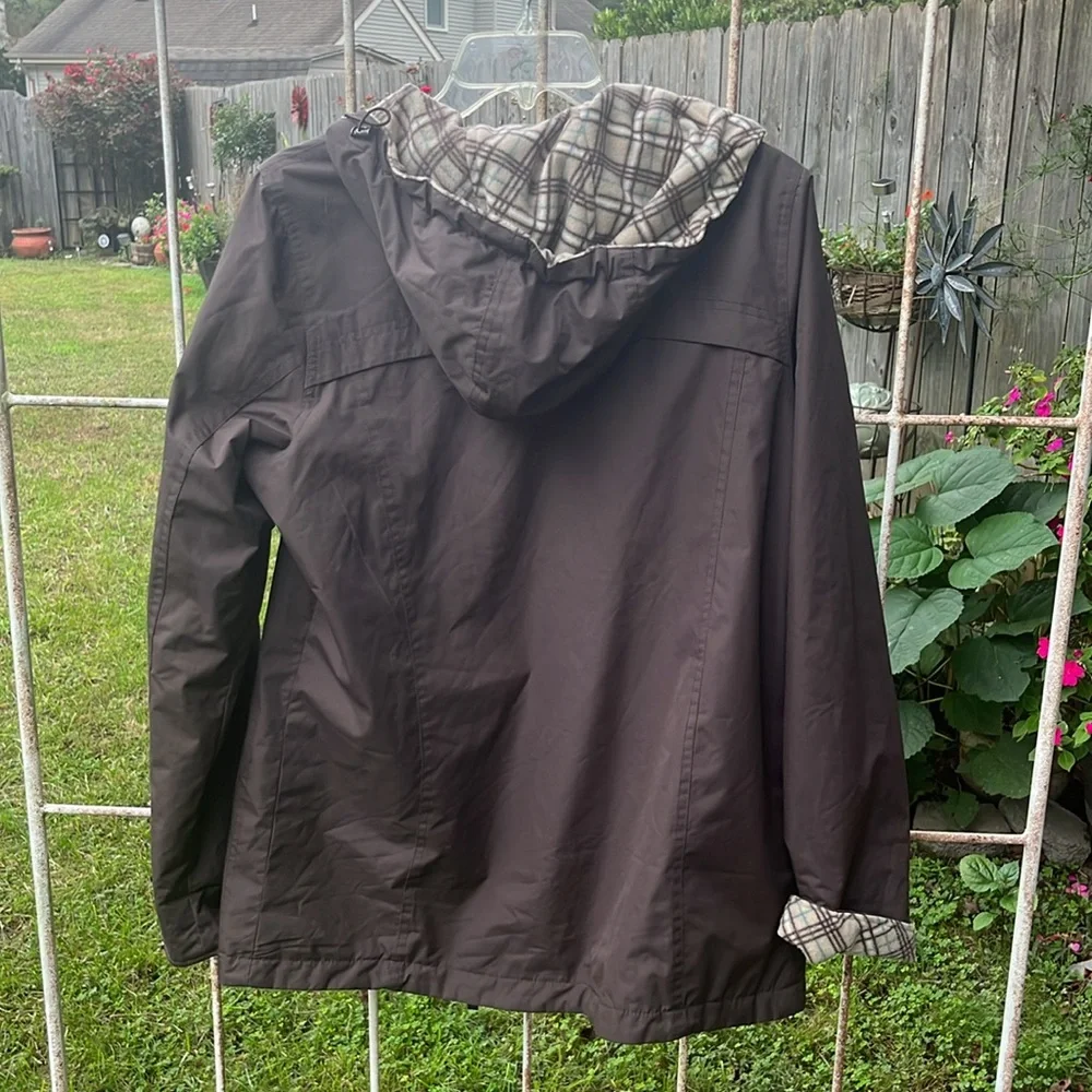 Free Country Brown Jacket with Plaid Lining - Picture 3 of 4